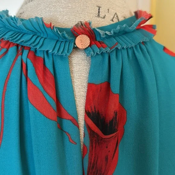 Ted Baker London Floral Dress with Drawstring Tie Waist - Picture 8 of 11